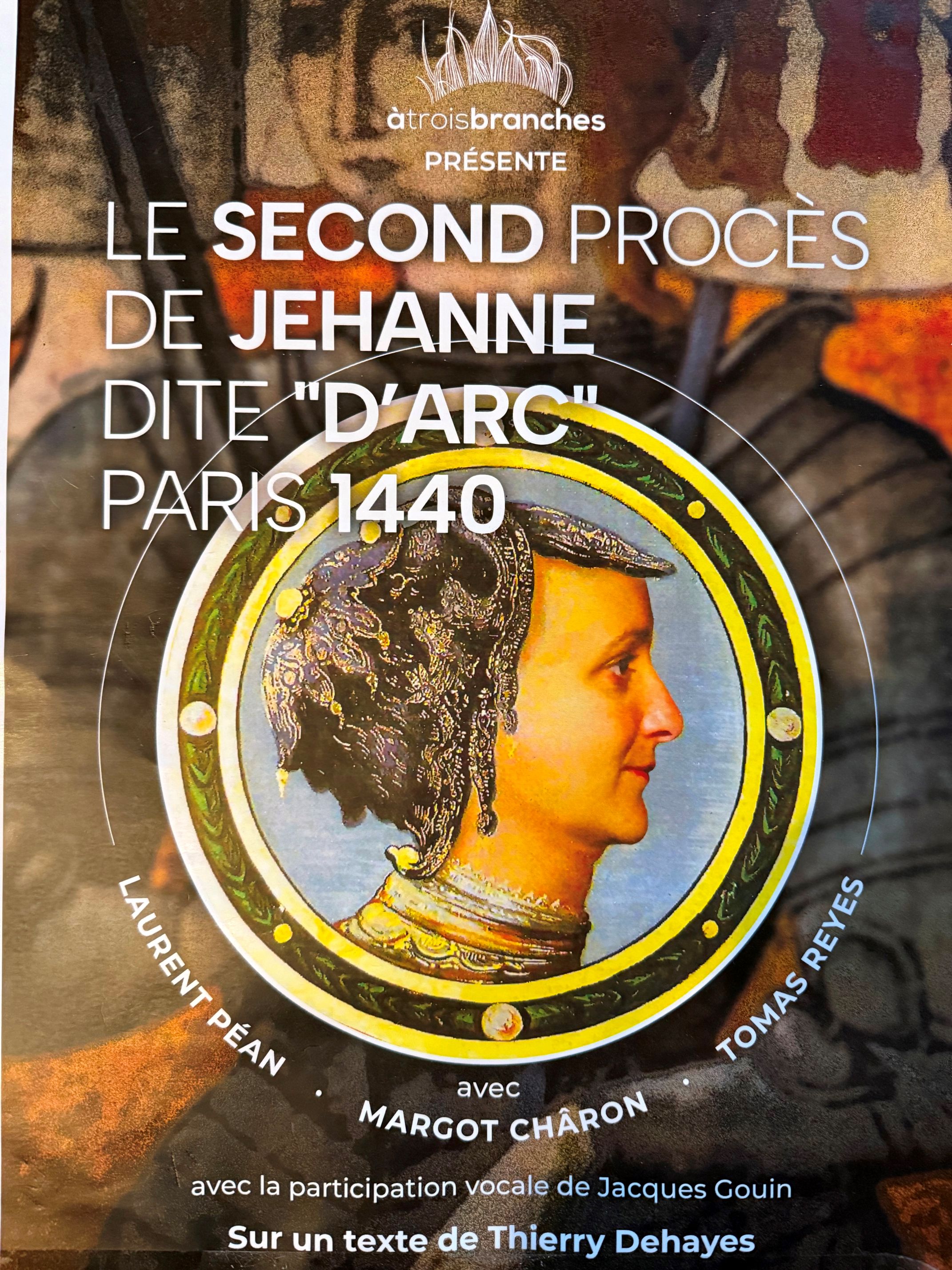 Affiche theatre proces jeanne d'Arc